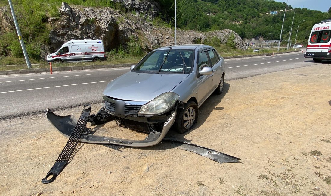 Zonguldak’ta kontrolden çıkan otomobil