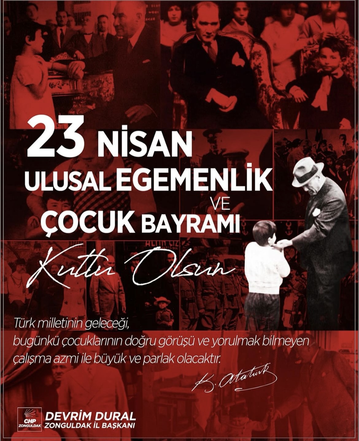 CHP İL BAŞKANI’NDAN 23 NİSAN MESAJI