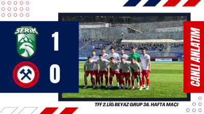 SERİK BELEDİYESPOR 1- ZONGULDAK KÖMÜRSPOR 0 (CANLI YAYIN İZLEMEK İÇİN TIKLAYINIZ)