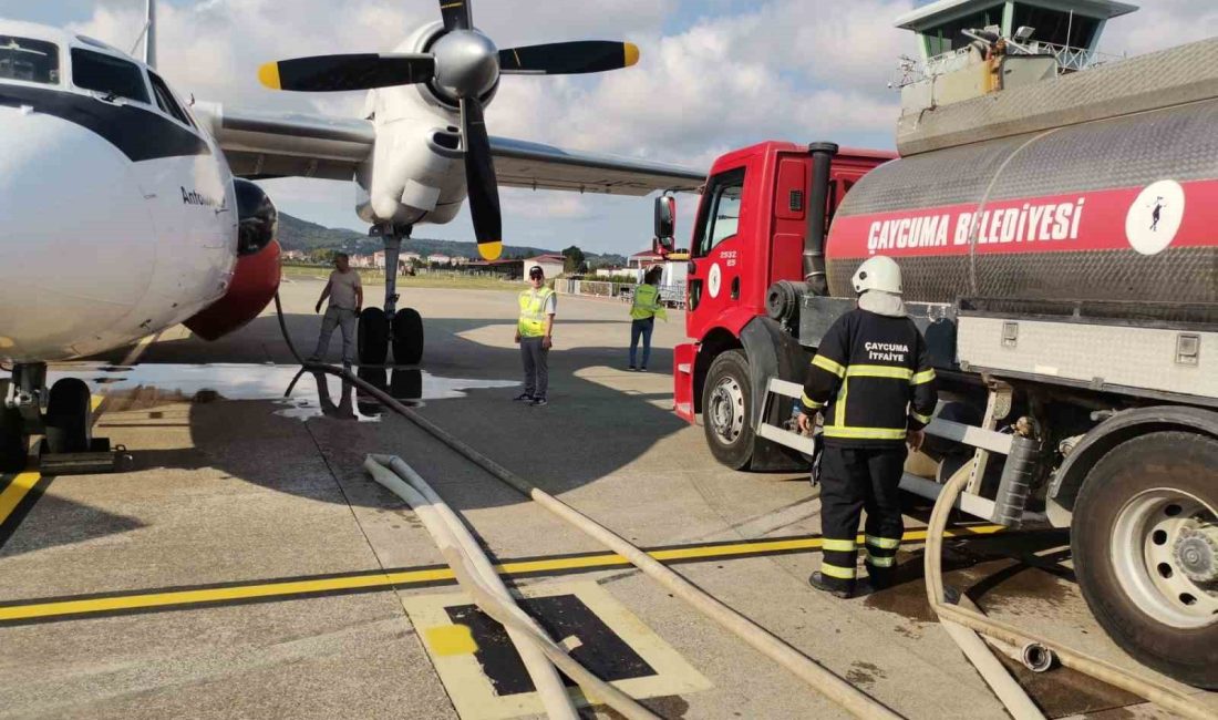 Zonguldak’ın Çaycuma ilçesindeki havalimanına