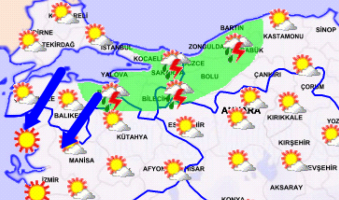 Zonguldak'ta Hava Durumu: Parçalı