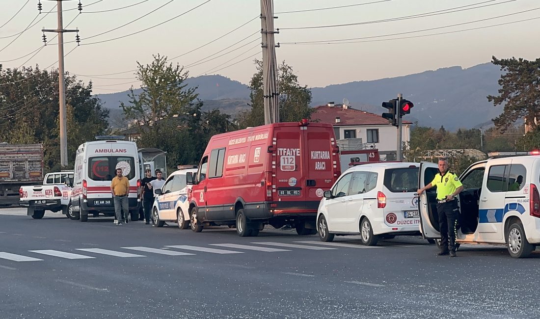 Düzce’de yangına giden itfaiye