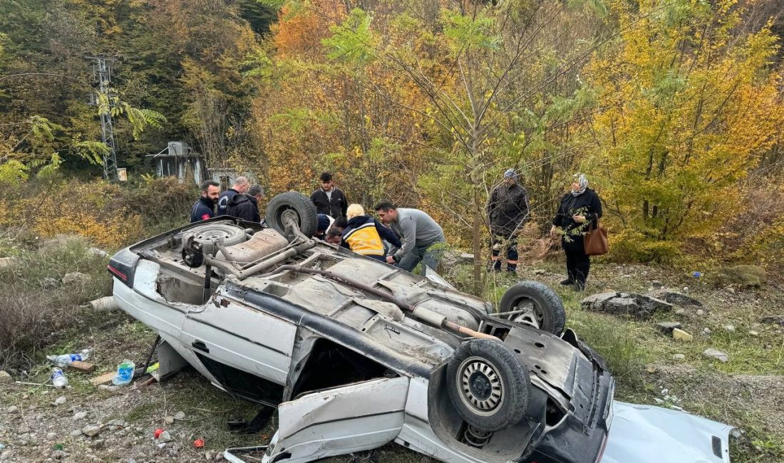 Zonguldak'ta alışverişten dönen çift